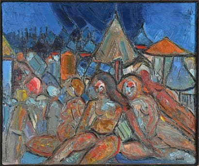 Jacques LESCOULIE (born 1935)
The beach,...