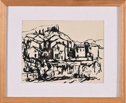 EVARISTO (1923-2009)
Landscape
Ink on paper
Signed...