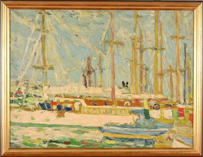 Georges ADILON (1928-2009)
Boats, 1955
Oil...
