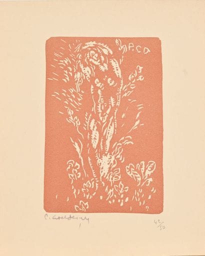 Pierre COMBET-DESCOMBES (1885-1966)
Vegetation
Linocut...