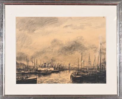 Michel CIRY (1919-2018)
Rotterdam, Zalmhaven
Charcoal...