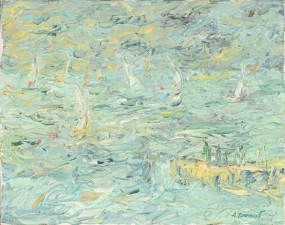 Alain DEMOND (born 1952)
The pier 
Oil on...