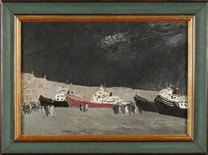 Michel MALY (1936-2018)
Trawlers at quay...