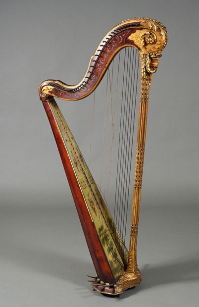 Harpe à mécanisme à crochets pour 38 cordes...
