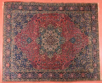 Tapis, Iran, origine Yazd
Chaîne trame coton,...