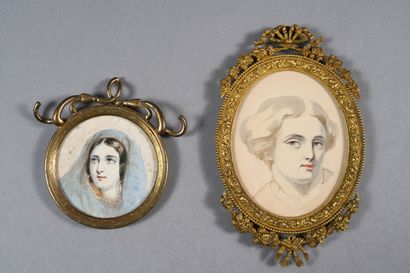 Cadres dans le style Louis XVI en bronze...