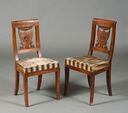 Paire de chaises dans le style Empire en...