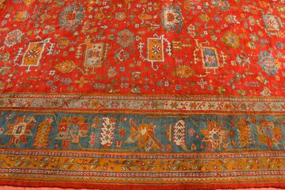 Tapis, Turquie, Ouchak 
Chaîne trame coton...