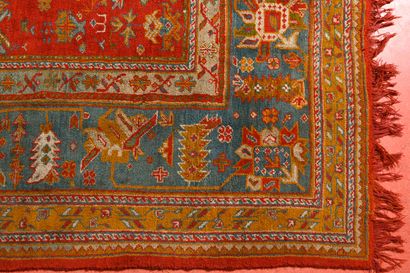 Tapis, Turquie, Ouchak 
Chaîne trame coton...