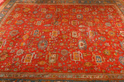 Tapis, Turquie, Ouchak 
Chaîne trame coton...