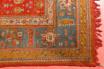 Tapis, Turquie, Ouchak 
Chaîne trame coton...