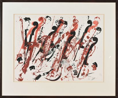 ARMAN (1928-2005)
Cut-out violins
Color lithograph...