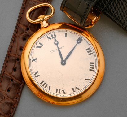 Ultra-flat gousset watch in 18K (750/oo)...