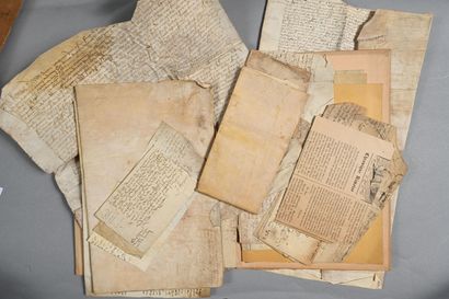 PARCHEMINS. Une vingtaine de documents, XVe-XVIIe.
Curieux...