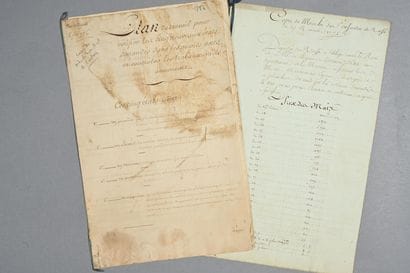 MARINE. 2 manuscrits du XVIIIe.
- Manuscrit...