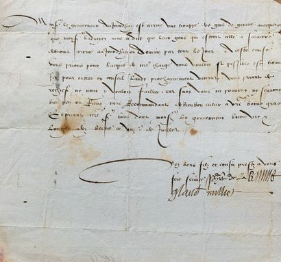 SUISSE. Philibert de LA BAUME seigneur de...