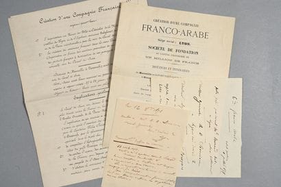 MOYEN-ORIENT. 2 imprimés (7 pp. in-folio...