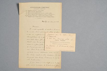 ORTHOGRAPHE. Paul PASSY (1859-1940), linguiste...