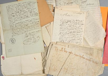 NORMANDIE. Environ 80 documents divers, XVe-XIXe.
-...