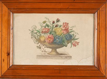 Ecole française du début du XIXe siècle 
Bouquet...