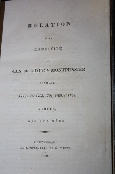 Montpensier (Louis-Antoine Philippe d’Orléans)...