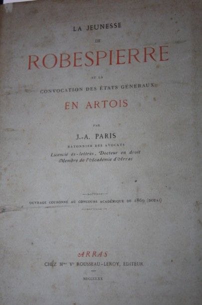 Paris : Jeunesse de Robespierre et convocation...