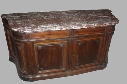 Meuble de boiserie en chêne mouluré et sculpté...
