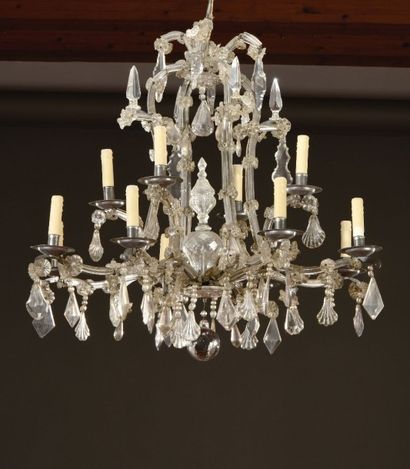 Murano. Lustre en cristal et verre à huit...