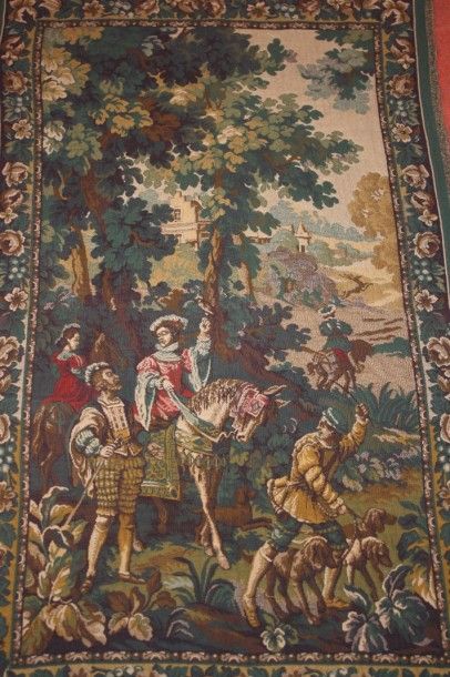 Tapisserie polychrome. La Chasse au Faucon...