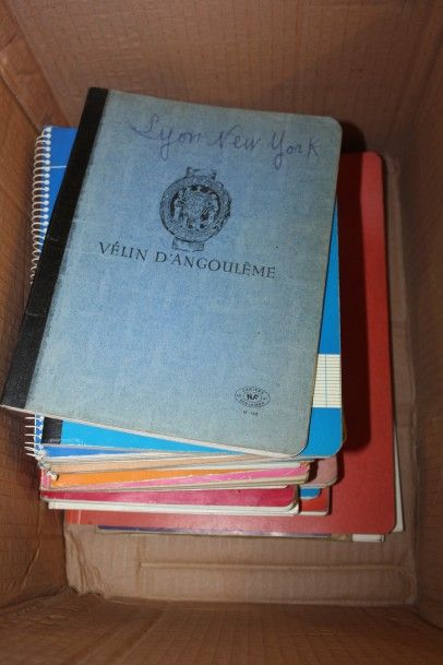 Ensemble de 22 cahiers de jeu manuscrits...