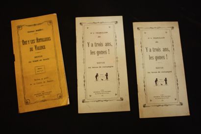 Réunion de 3 rares plaquettes vers 1920 à...
