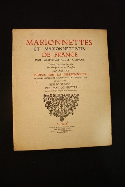 André-Charles Gervais. Marionnettes et Marionnettistes...