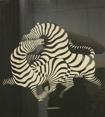 Victor VASARELY (1906-1997)

Deux Zèbres

Sérigraphie.

Signée...