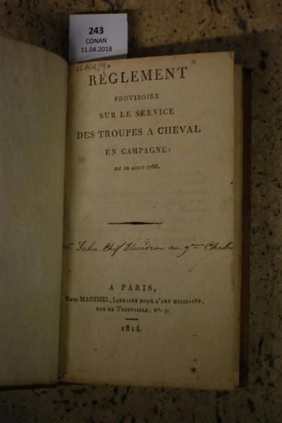 [CAVALERIE]. RÈGLEMENT PROVISOIRE SUR LE...