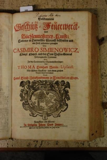 SIEMIENOWICZ (Kasimir). VOLLKOMMENE GESCHÜTZ...