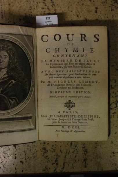 LEMERY (Nicolas). COURS DE CHYMIE. Contenant...