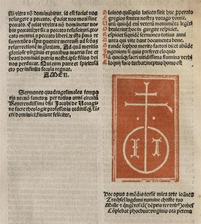 INCUNABLE LYONNAIS. SERMONES QUADRAGESIMALES......