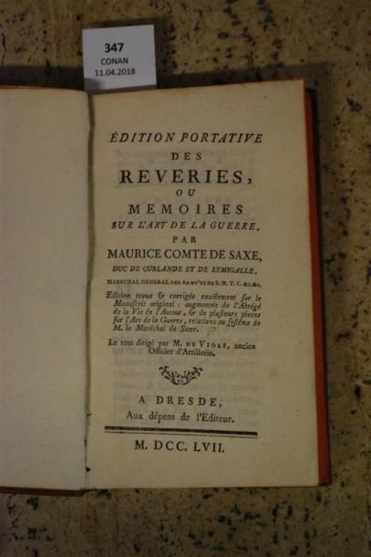 SAXE (Maurice Comte de). ÉDITION PORTATIVE...