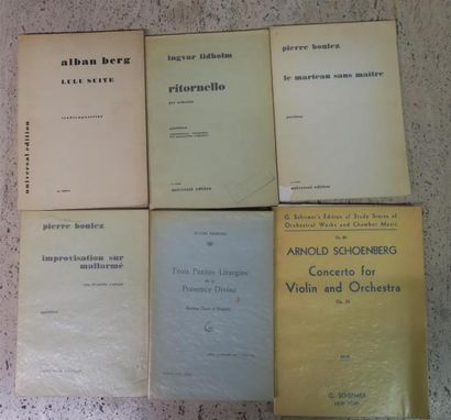[MUSIQUE MODERNE]. 6 partitions brochées.
Olivier...
