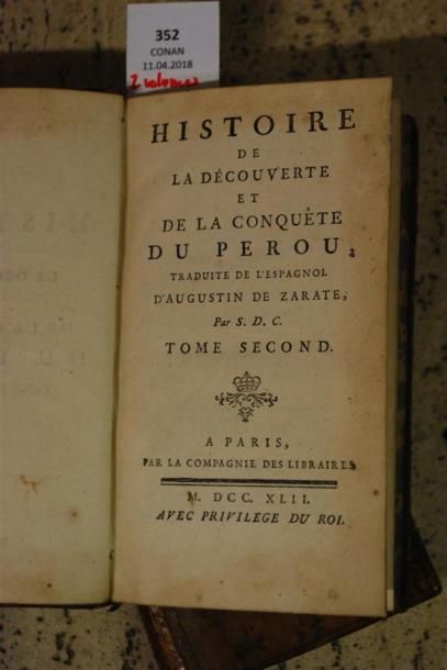 ZARATE. HISTOIRE DE LA DÉCOUVERTE ET DE LA...