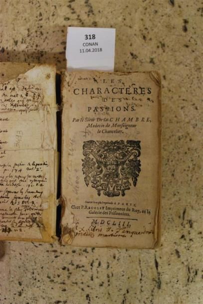 LA CHAMBRE (Martin Cureau de). LES CARACTÈRES...