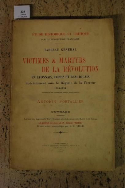 PORTALLIER (Antonin). TABLEAU GÉNÉRAL DES...