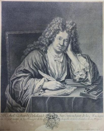 [MICHEL RICHARD DELALANDE]. Gravure originale,...