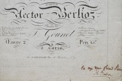 HECTOR BERLIOZ. Neuf mélodies imitées de...