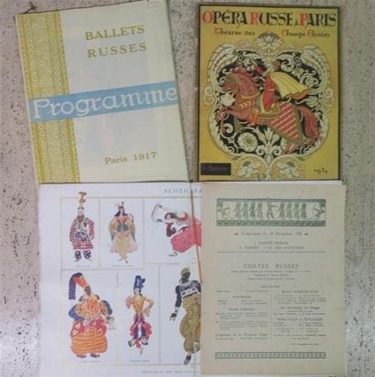 BALLETS RUSSES. 3 brochures in-4, quelques...