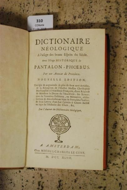 DESFONTAINES (Pierre). DICTIONNAIRE NÉOLOGIQUE...