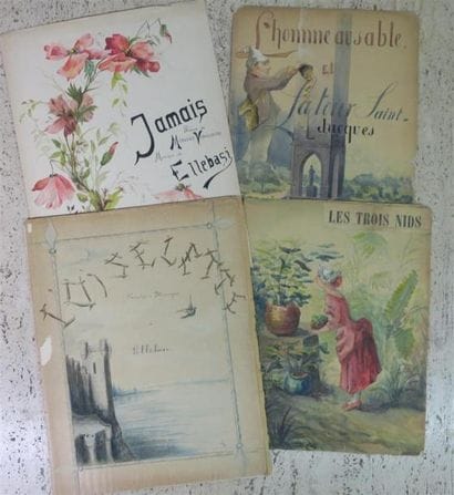 COUVERTURES PEINTES DE PARTITIONS DE MUSIQUE....