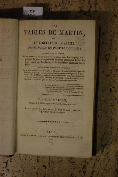 MARTIN (C. F.). LES TABLES DE MARTIN, ou...