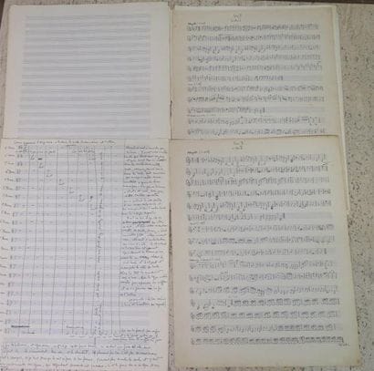 ESQUISSES MUSICALES. A l'encre et au crayon,...