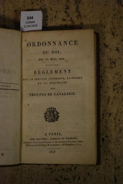 [CAVALERIE]. ORDONNANCE DU ROI DU 13 MAI...